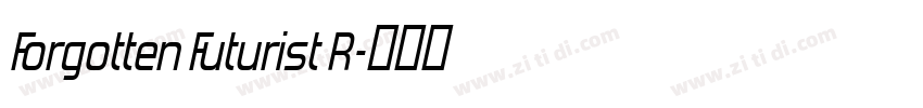 Forgotten Futurist R字体转换